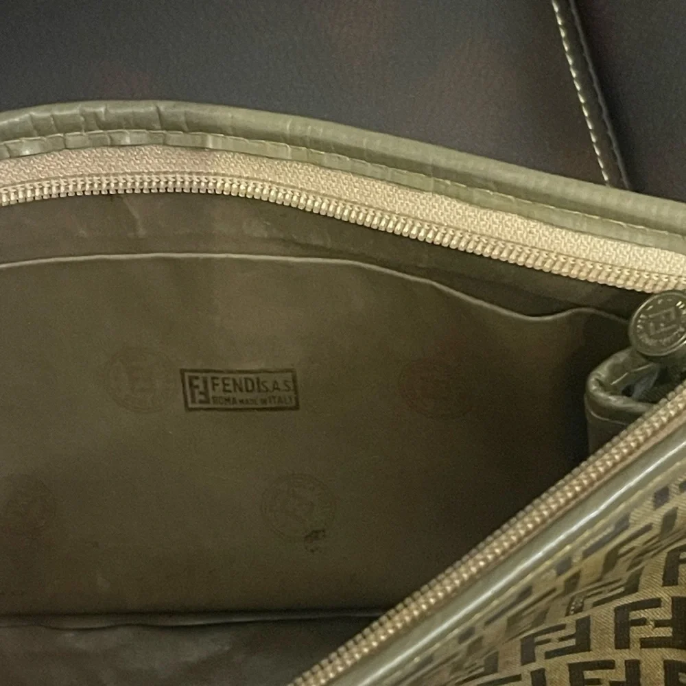 Fendi Coated Canvas Clutch